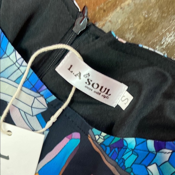 L.A. SOUL NWT Colorful Crystal Sleeveless WMNS Dress sz small - Picture 4 of 6